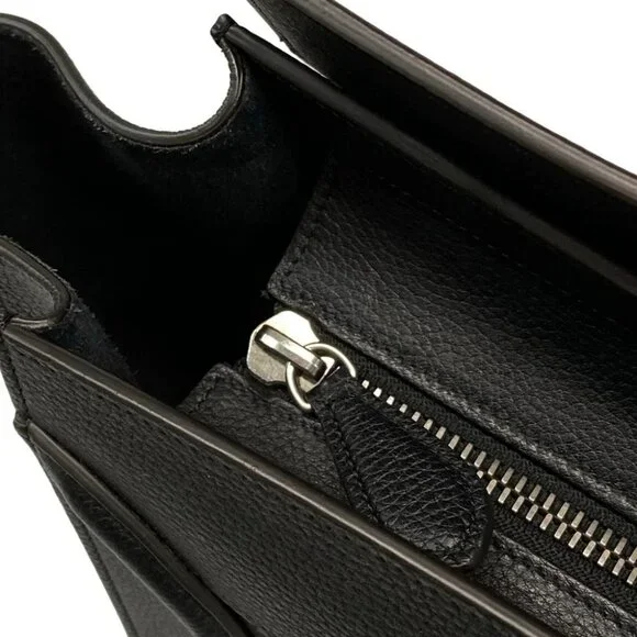 CELINE Luggage Mini Shopper Black Drummed Calf - Handbag - Picture 7 of 15